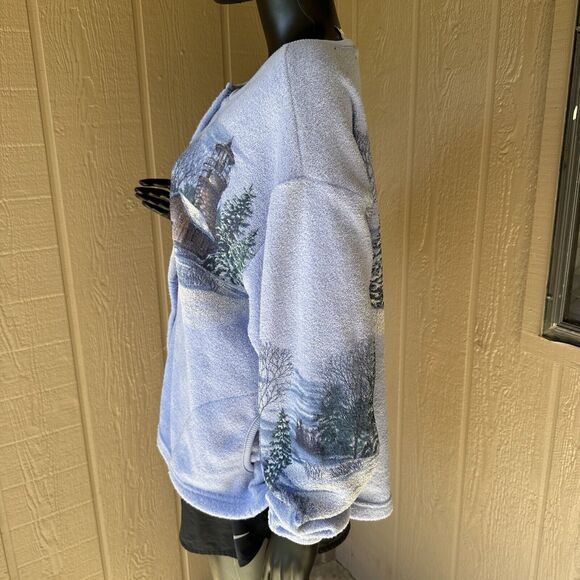 Vintage Artisans Cardigan‎ Womens Size XL Snow Cabin All Over Textured Gorpcore - Picture 5 of 8